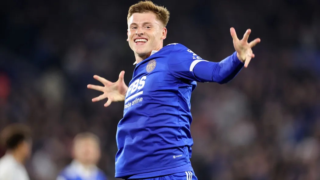 Harvey Barnes avgjorde matchen mot Leeds